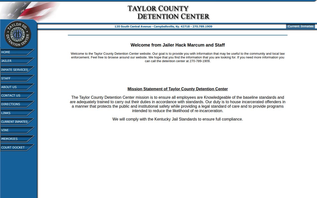 Taylor County Detention Center released inmate record source